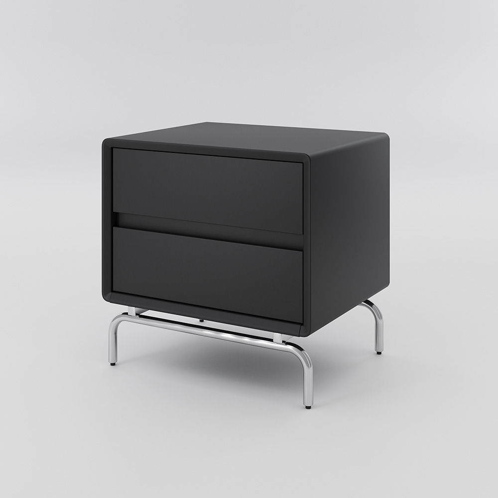 Fully Assemble Black Pine Wood Nightstands