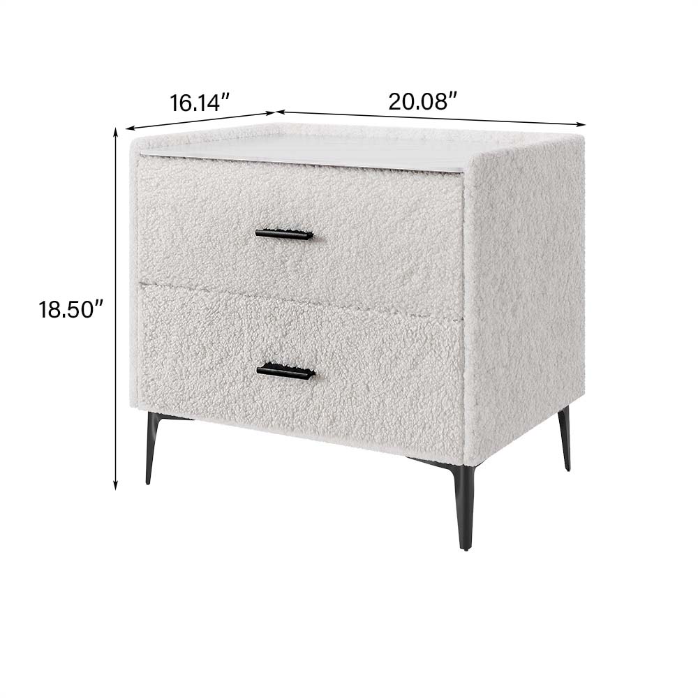 with Storage Beige Pine Wood Nightstands