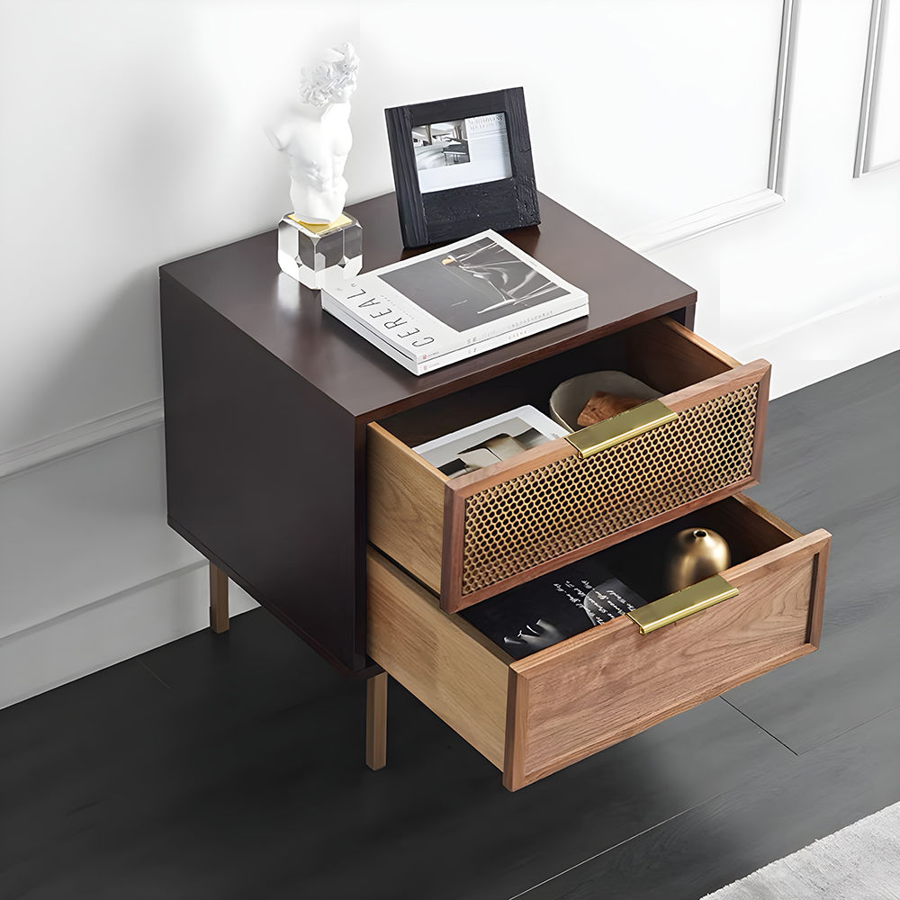 Wood Walnut MDF Nightstands