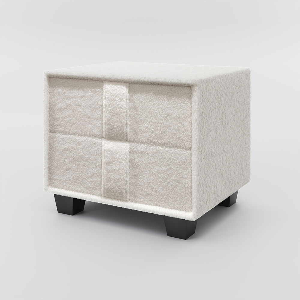 with Storage Beige Pine Wood Nightstands