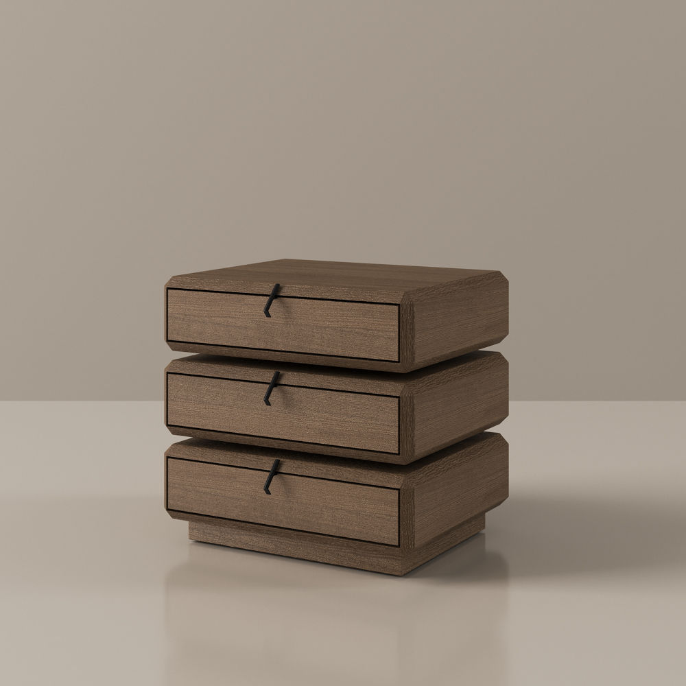Fully Assemble Walnut Color MDF Nightstands