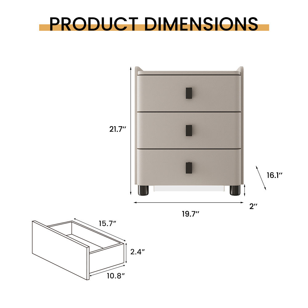 Beige MDF Nightstands