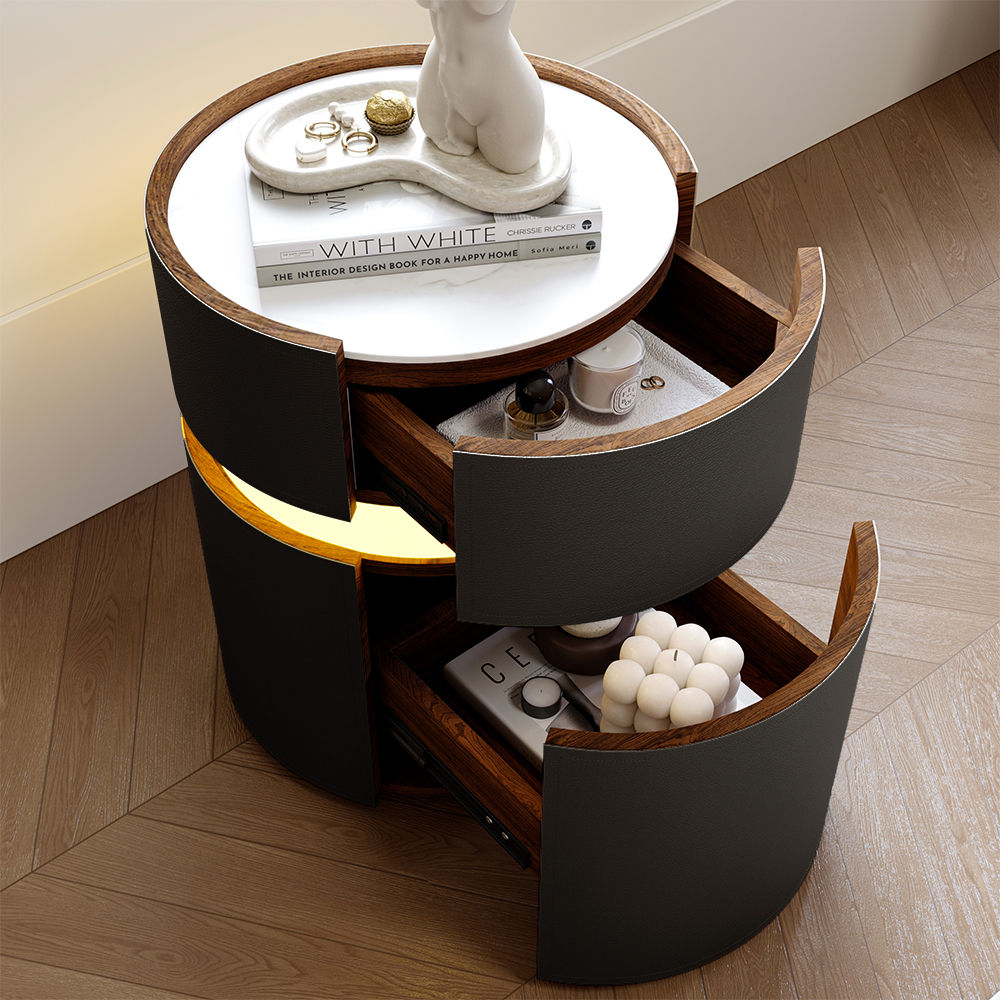 Black MDF Nightstands