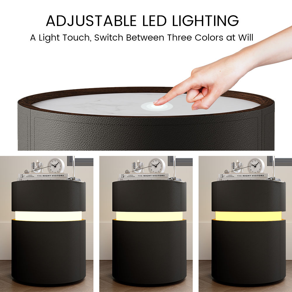 Black MDF Nightstands