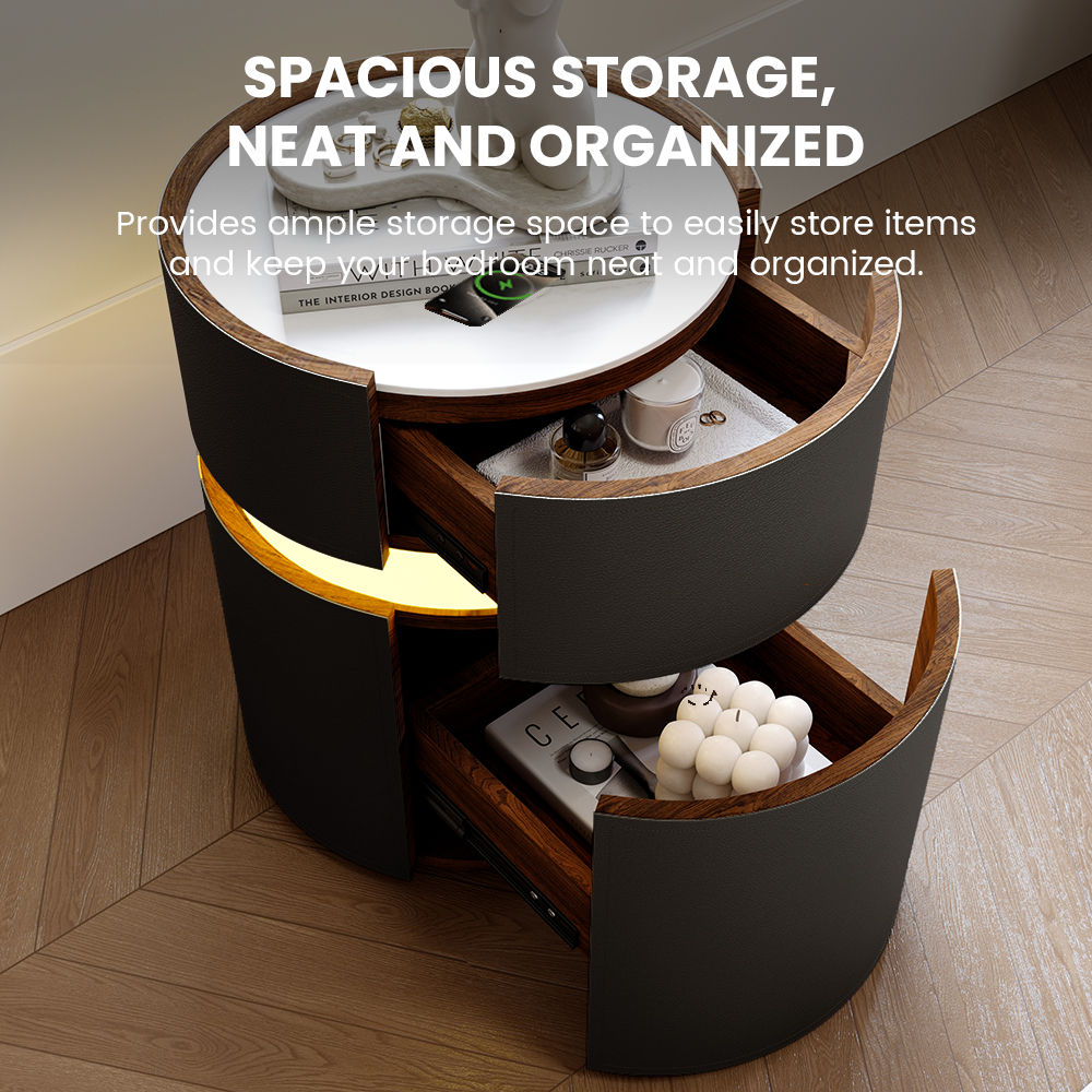 Black MDF Nightstands