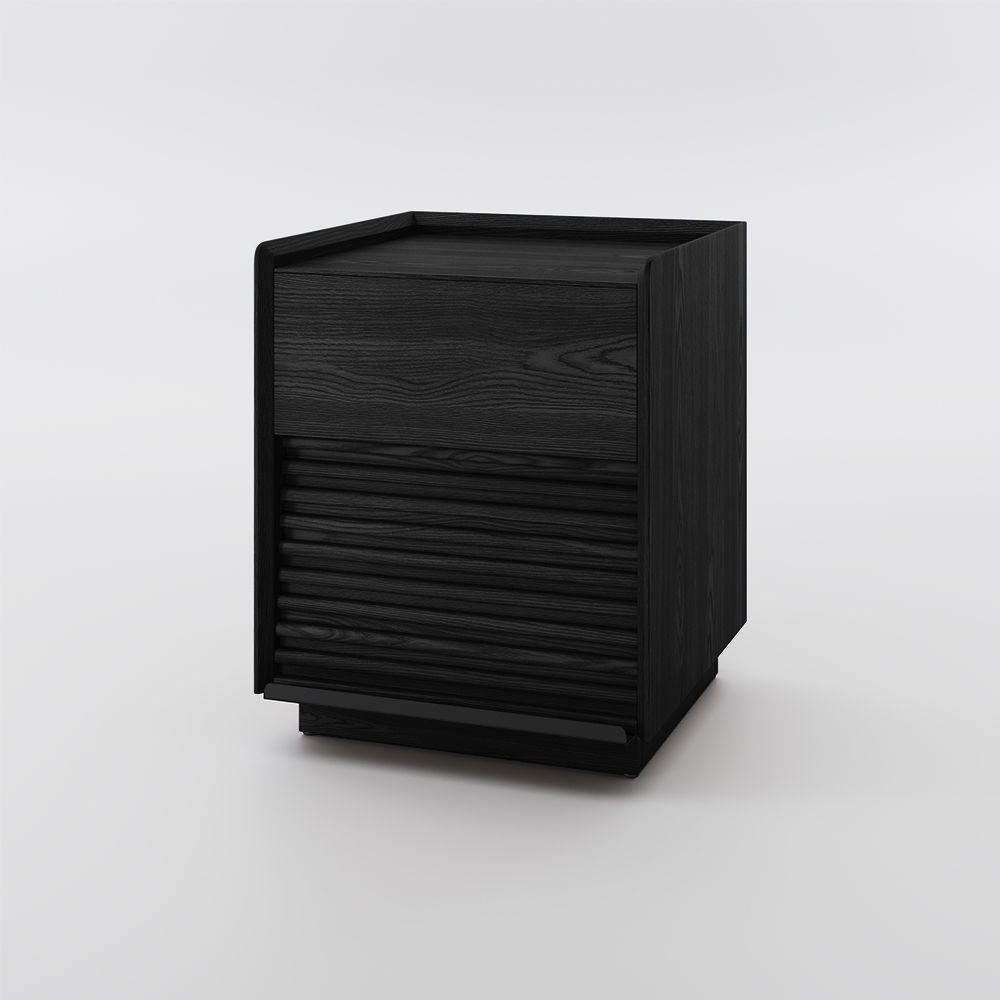 Black Plywood Nightstands
