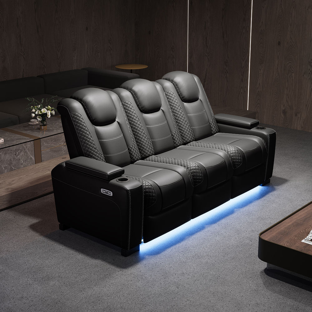 Black Leather Power Reclining Sofas