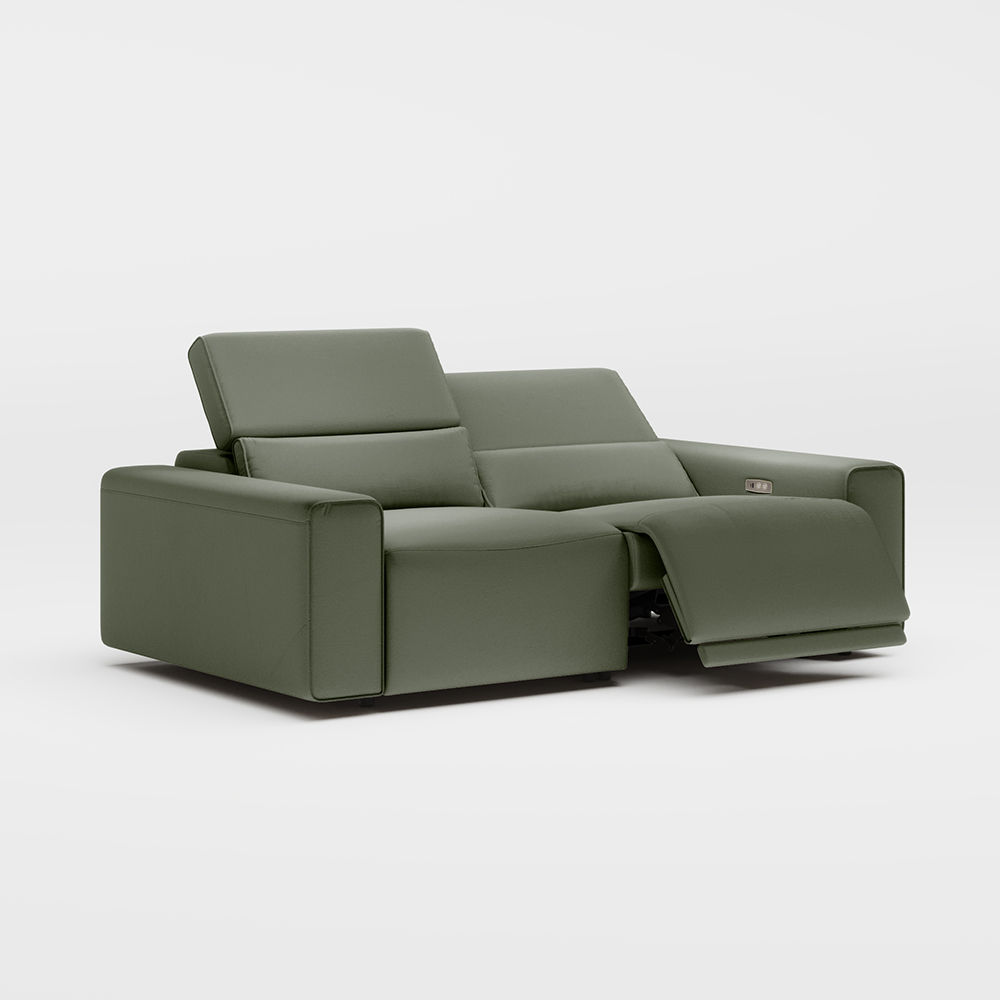 Sofas & Loveseats Dark Green Eco-friendly Microfiber Leather Power Reclining Sofas