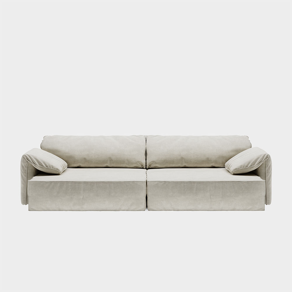Sleeper Beige Fabric Power Reclining Sofas