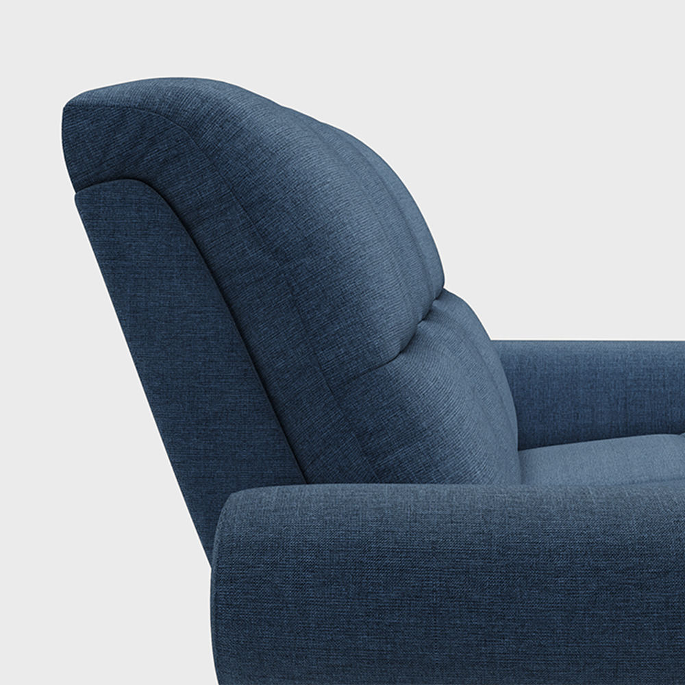 Oversized Navy Blue 100% Polyester Blend Recliners