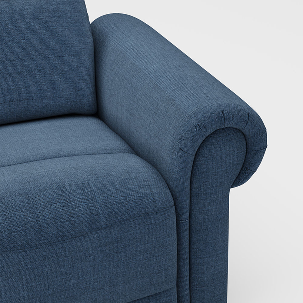 Power Reclining Sofas Navy Blue 100% Polyester Blend Recliners