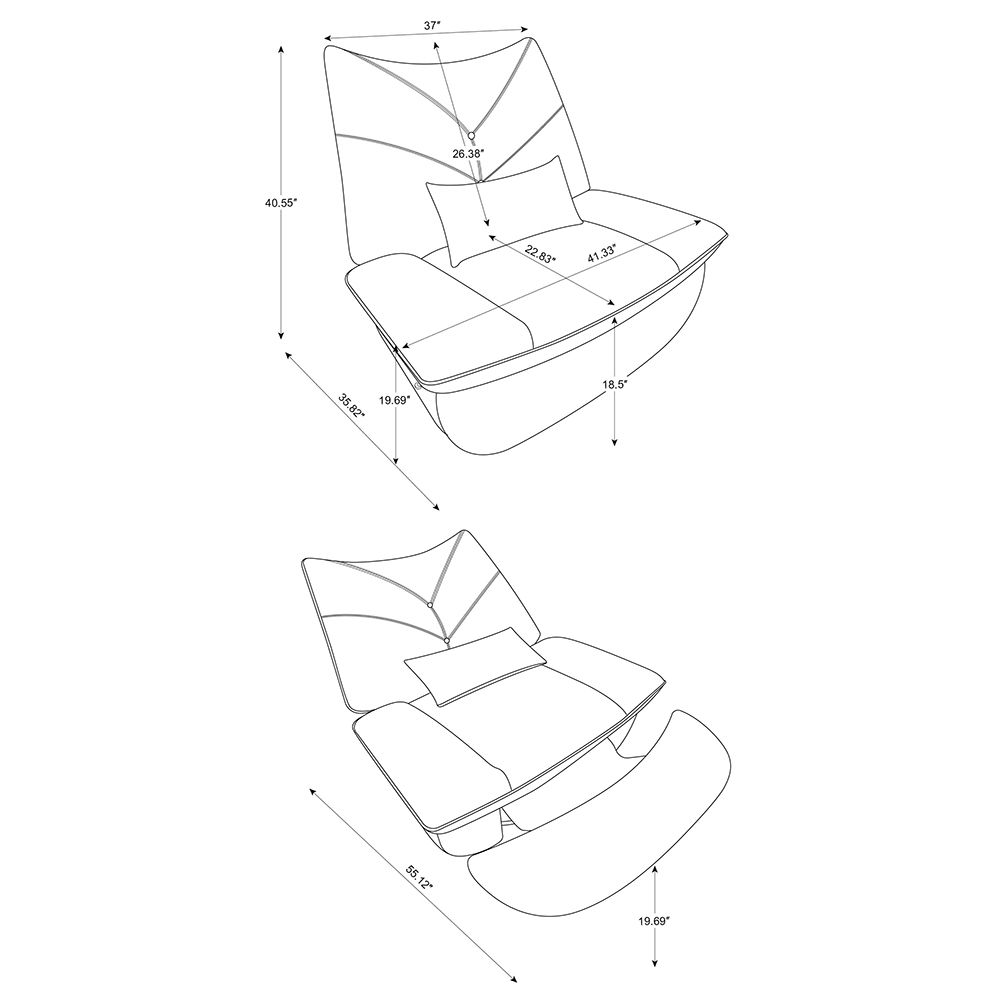 Green Faux Leather Recliners