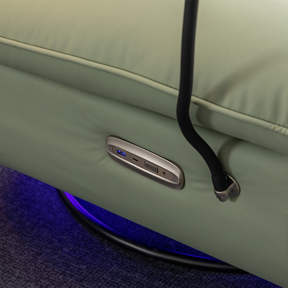 Green Faux Leather Recliners