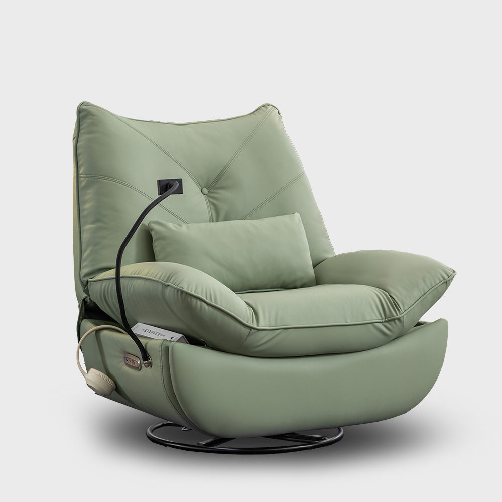 Green Faux Leather Recliners