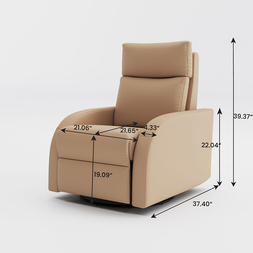 Khaki Faux Leather Recliners