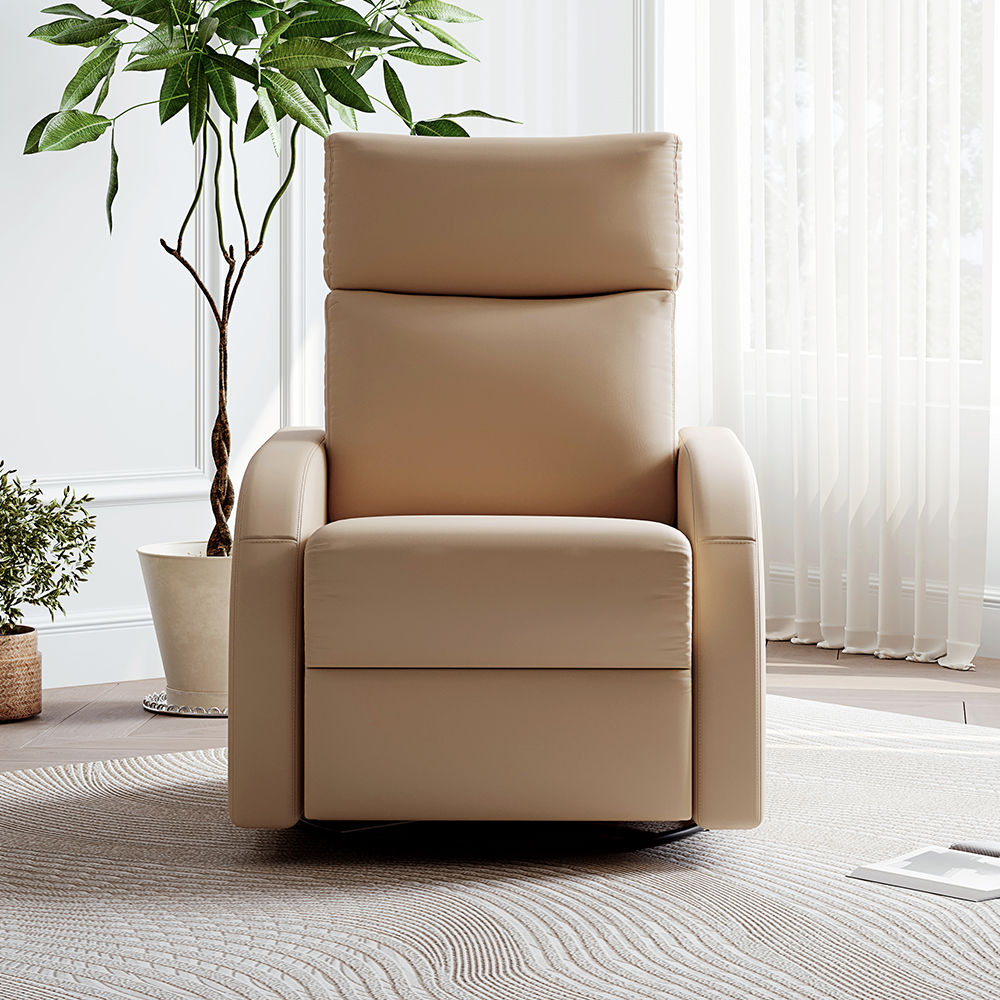 Khaki Faux Leather Recliners