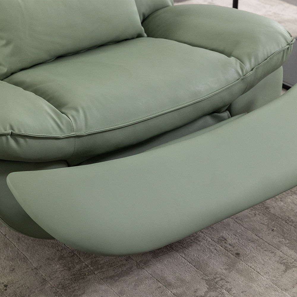 Green Faux Leather Recliners