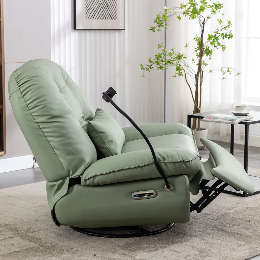 Green Faux Leather Recliners