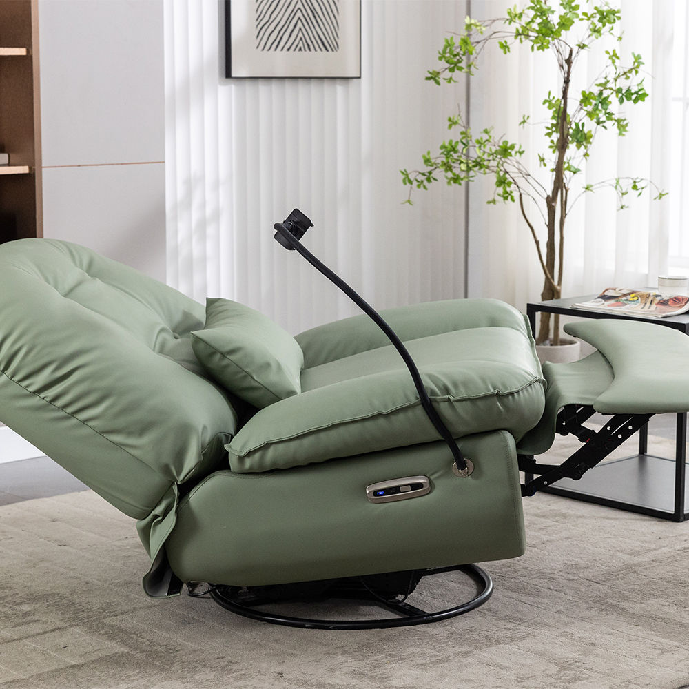 Green Faux Leather Recliners