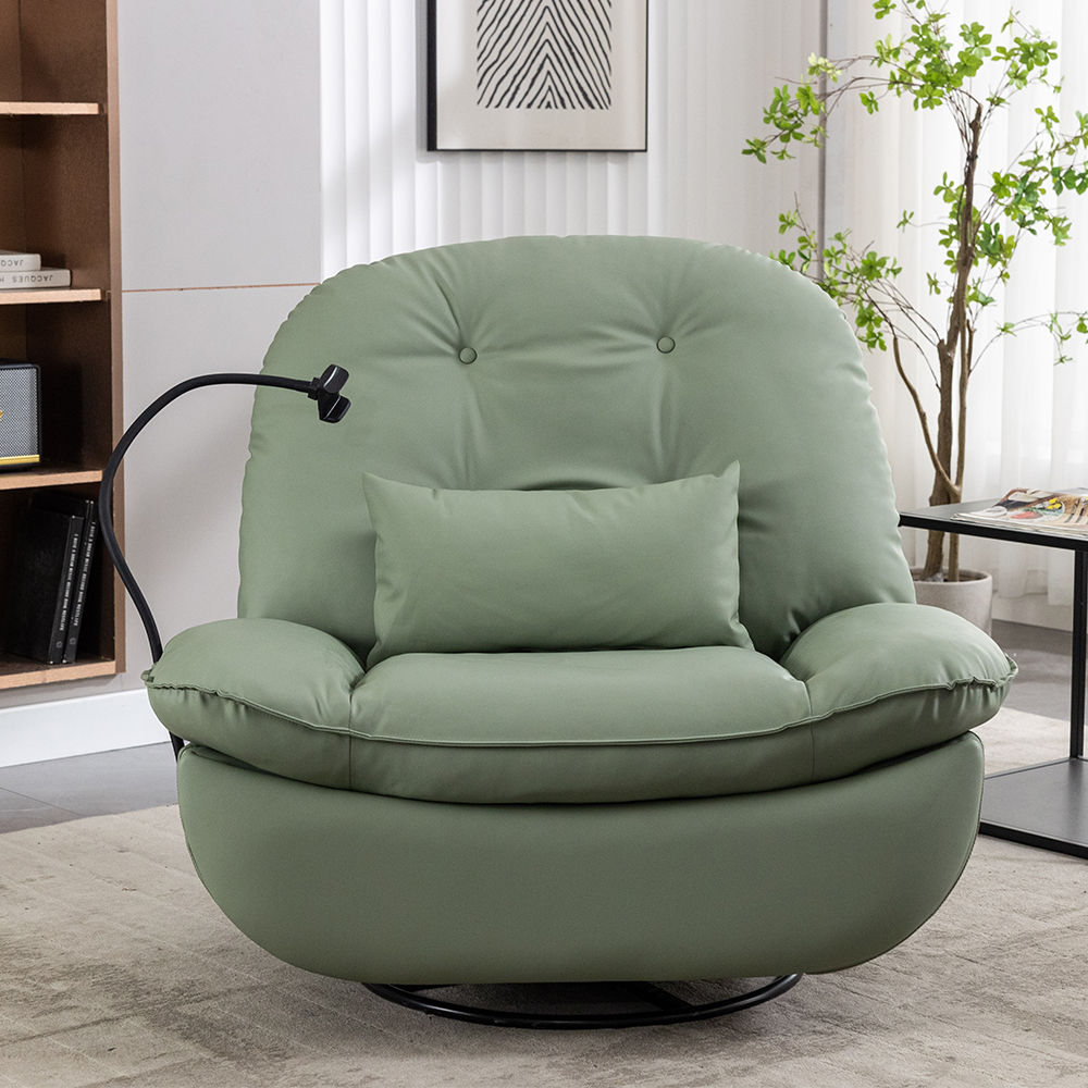 Green Faux Leather Recliners