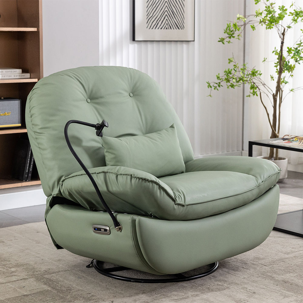 Green Faux Leather Recliners