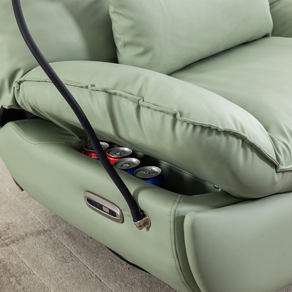 Green Faux Leather Recliners