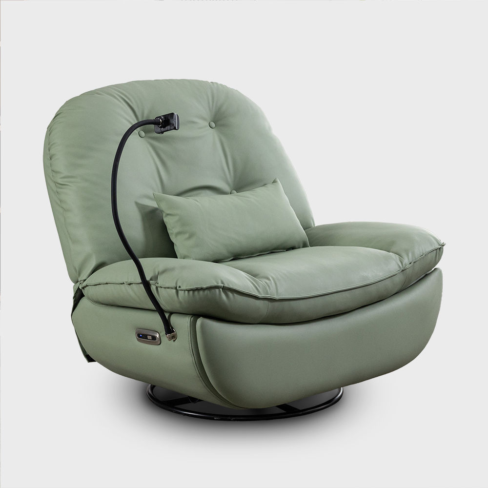 Green Faux Leather Recliners