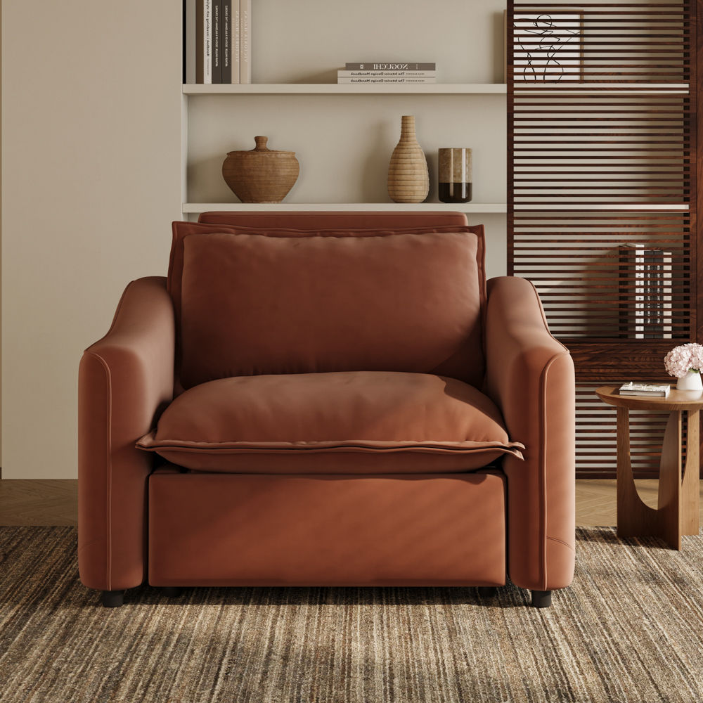 Cozy Brown Pet-Friendly Fabric Recliners
