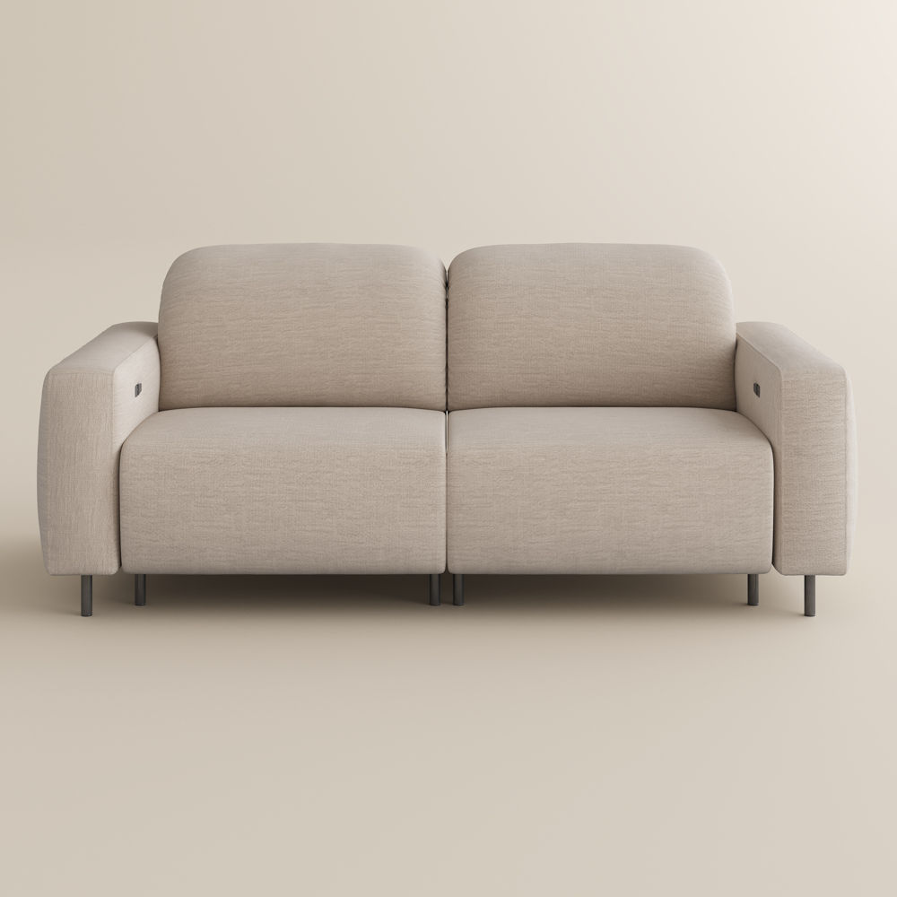 Luxury Light Khaki Chenille Fabric Recliners