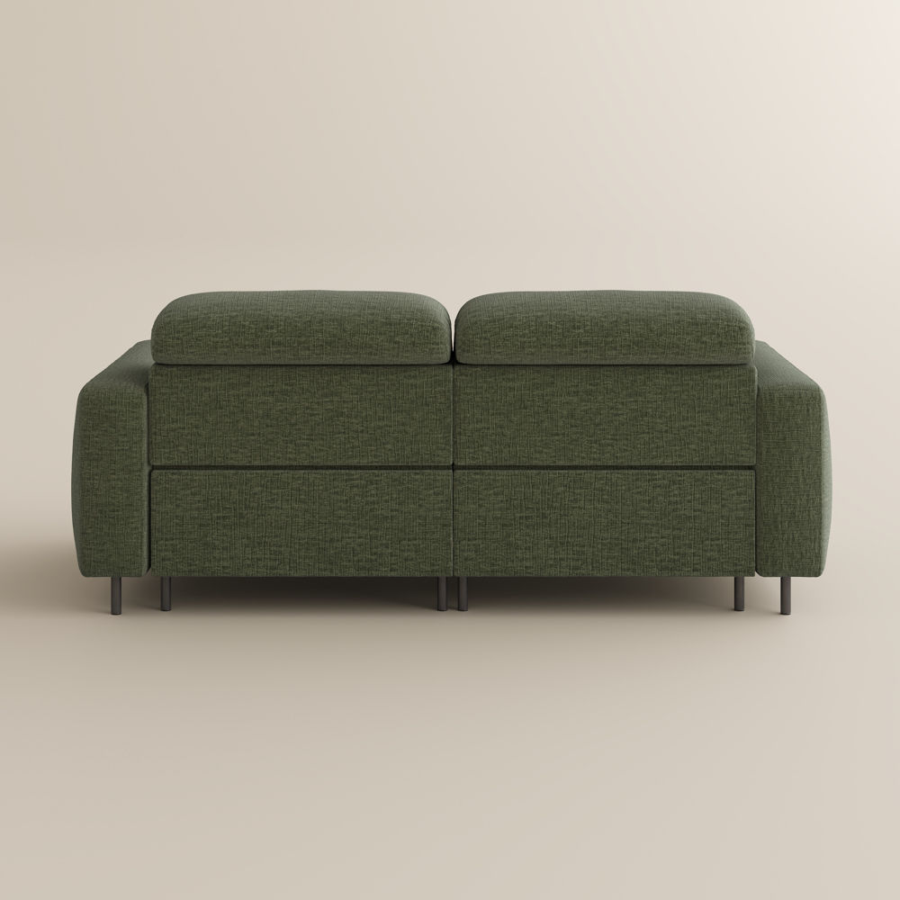 Cozy Green Chenille Fabric Recliners