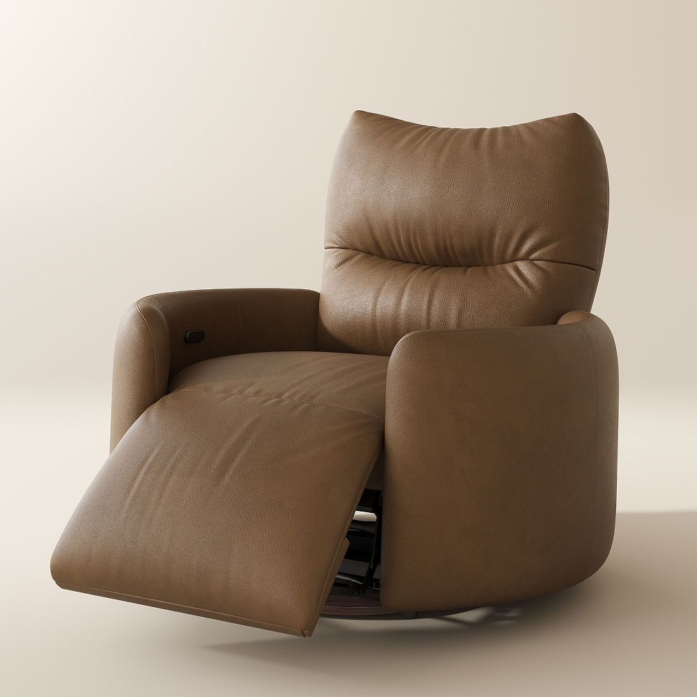 Oliver Caramel Top-Grain Leather Recliners