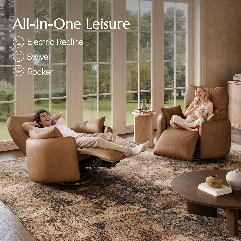 Home Theater Caramel Top Grain Leather Recliners