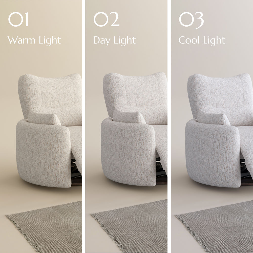 Comfortable Beige Chenille Recliners