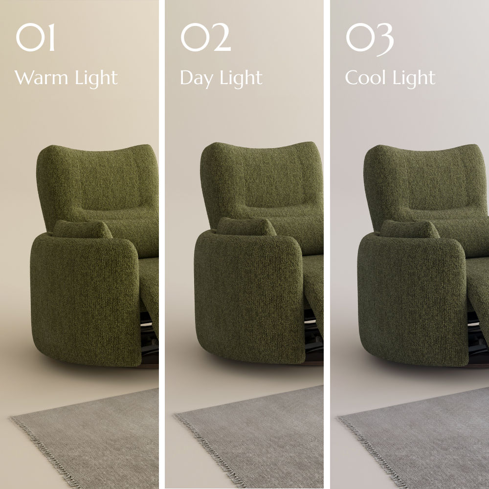 Very Relaxed Green Chenille Recliners