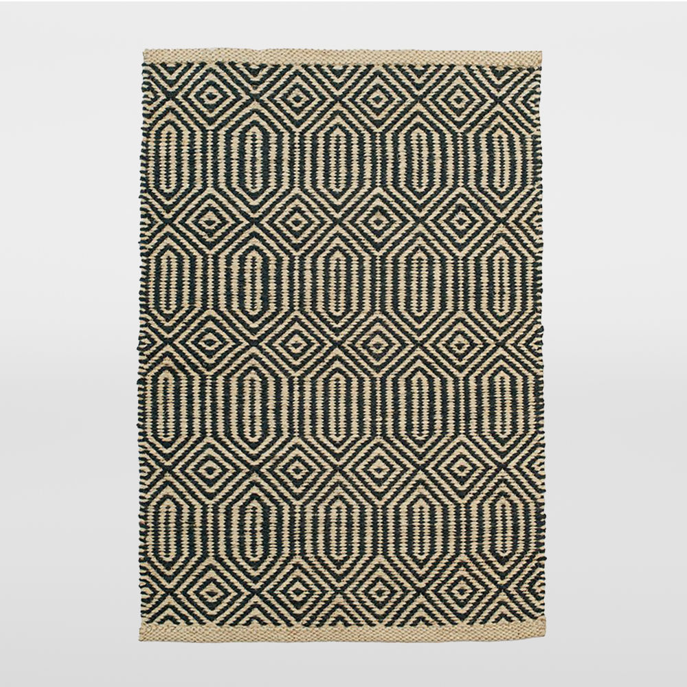 Black & Beige Jute Rugs