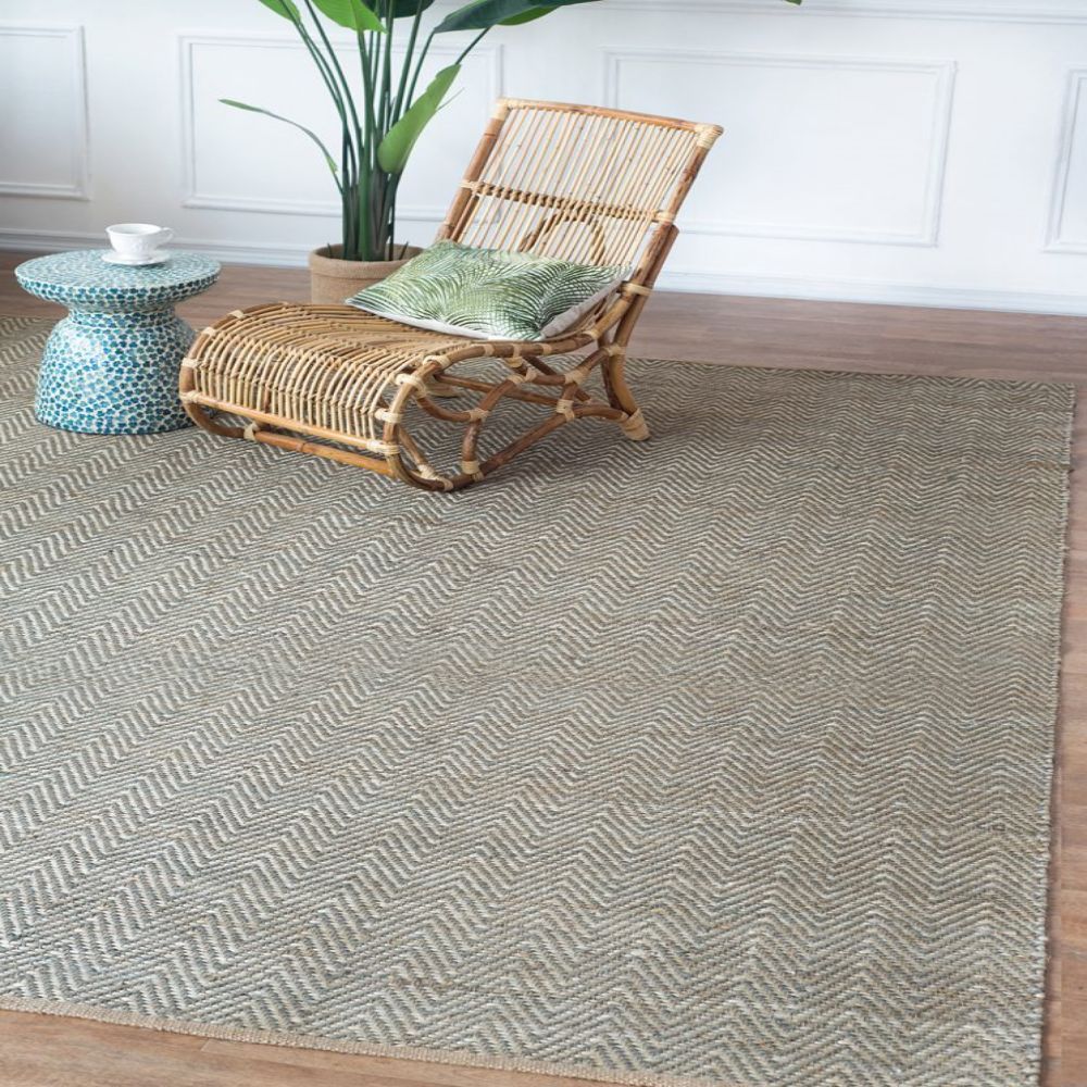Beige+Dark Gray Jute Rugs