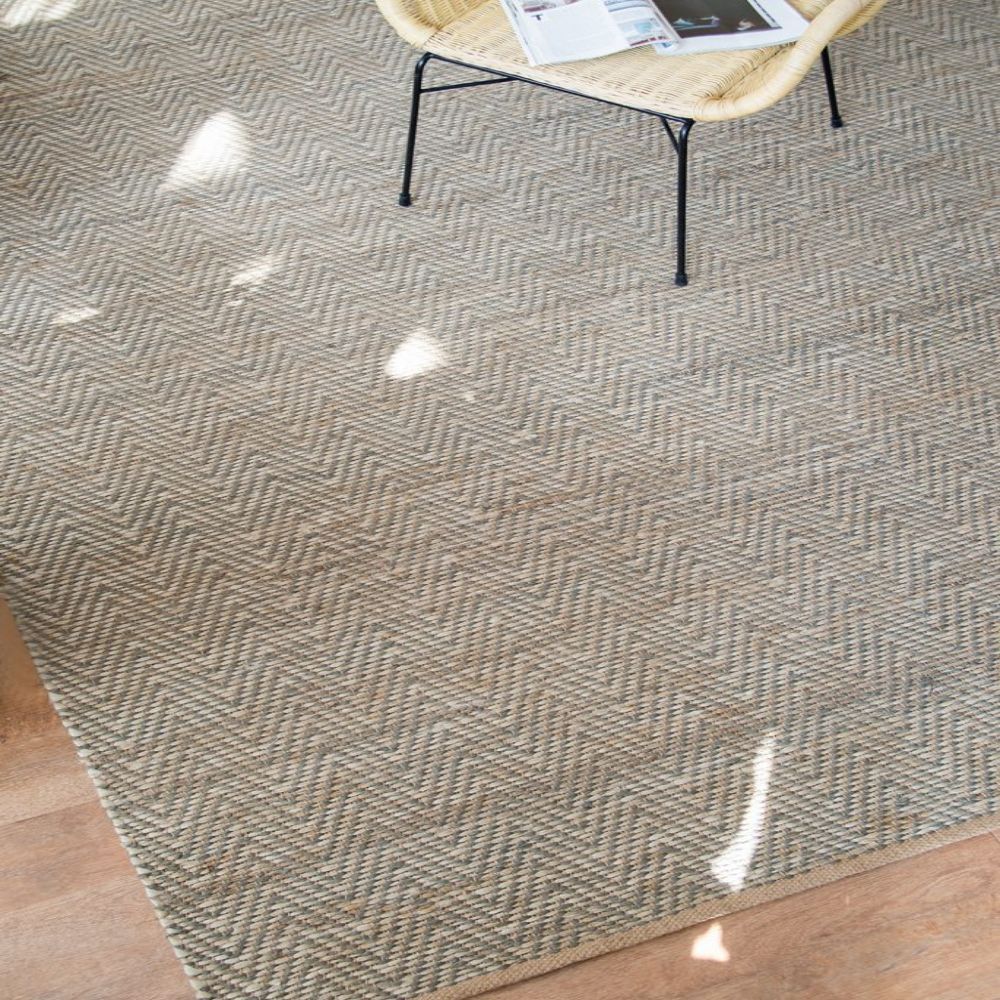 Beige+Dark Gray Jute Rugs
