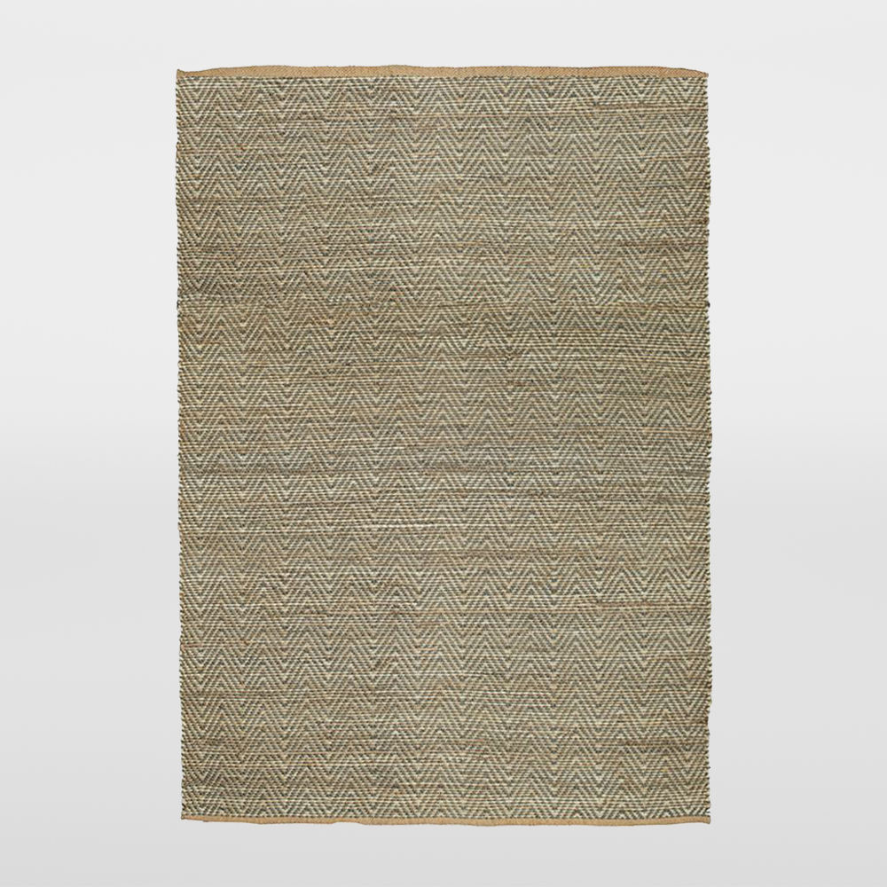 Beige+Dark Gray Jute Rugs