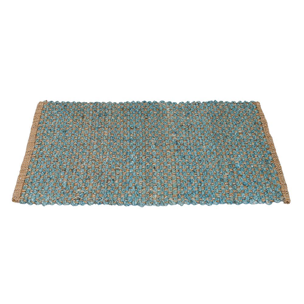 Beige+Blue Jute Rugs