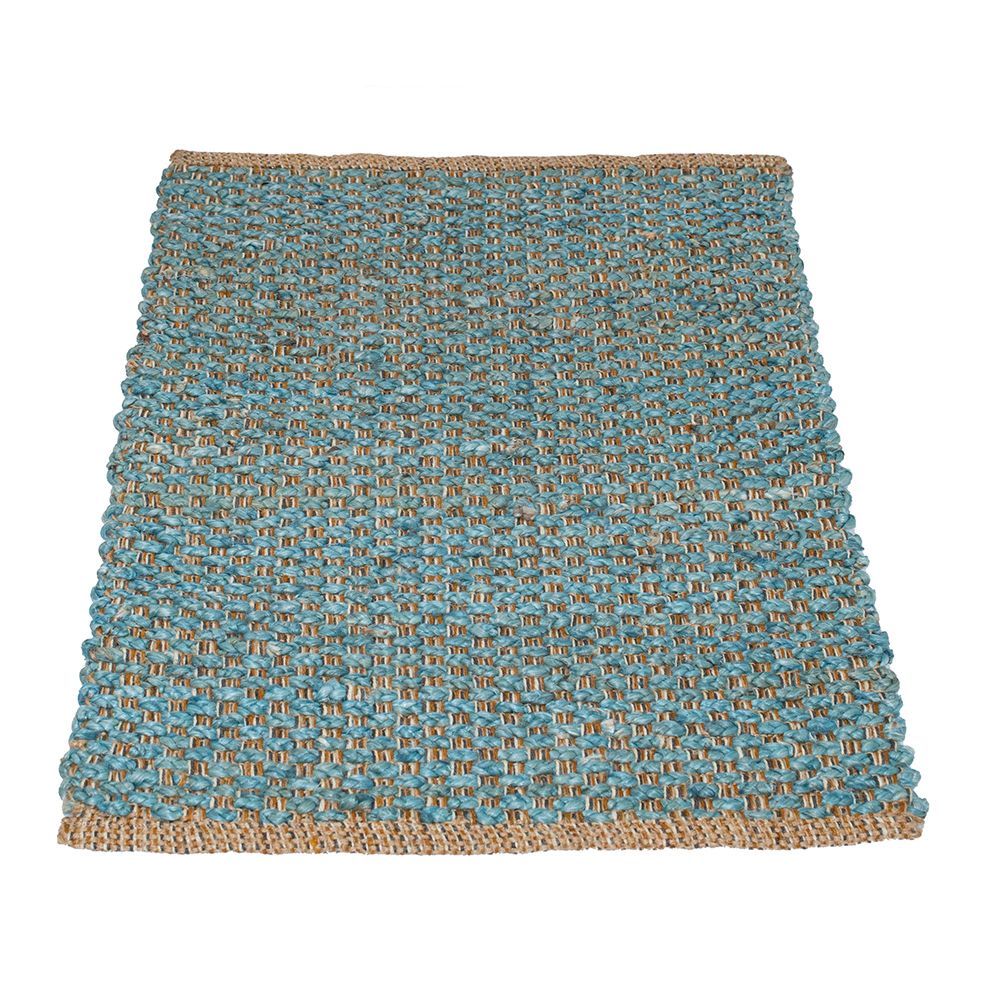 Beige+Blue Jute Rugs