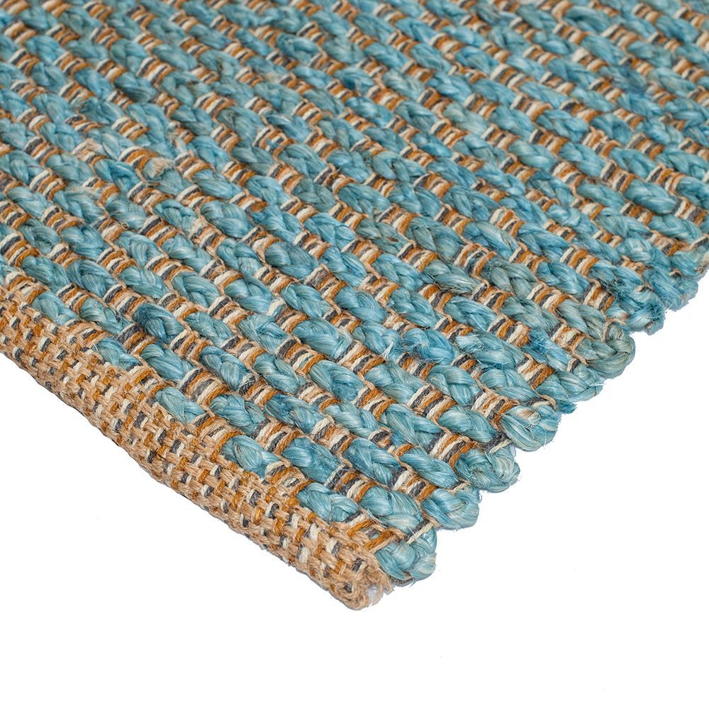 Beige+Blue Jute Rugs