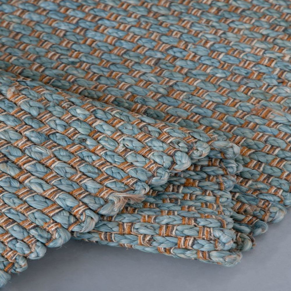 Beige+Blue Jute Rugs