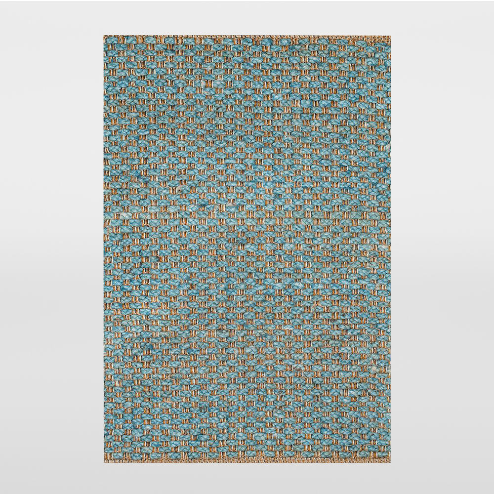 Beige+Blue Jute Rugs