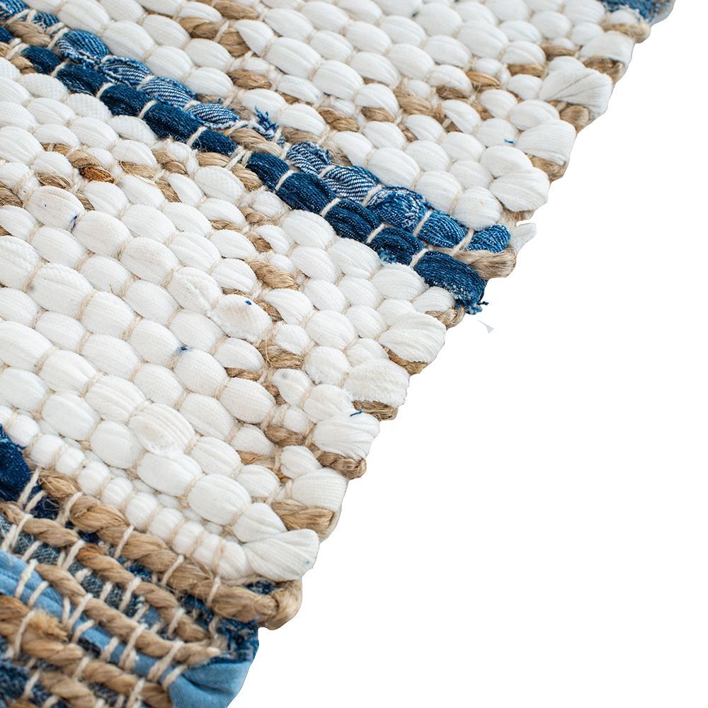 White&Blue Cotton Rugs