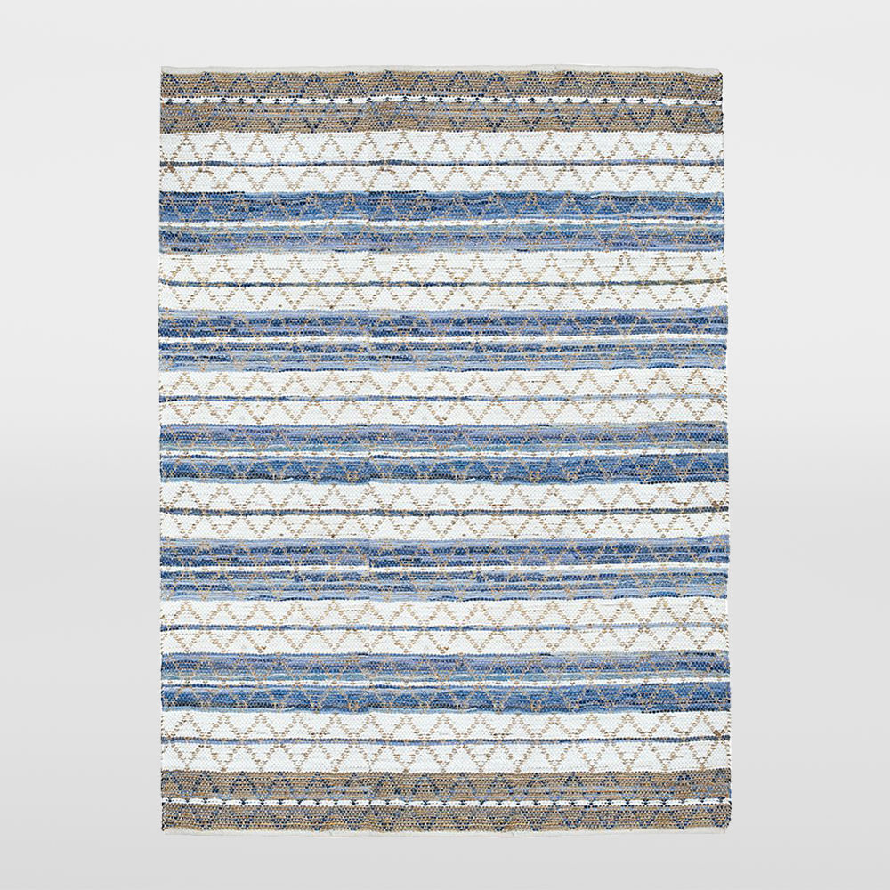 White&Blue Cotton Rugs