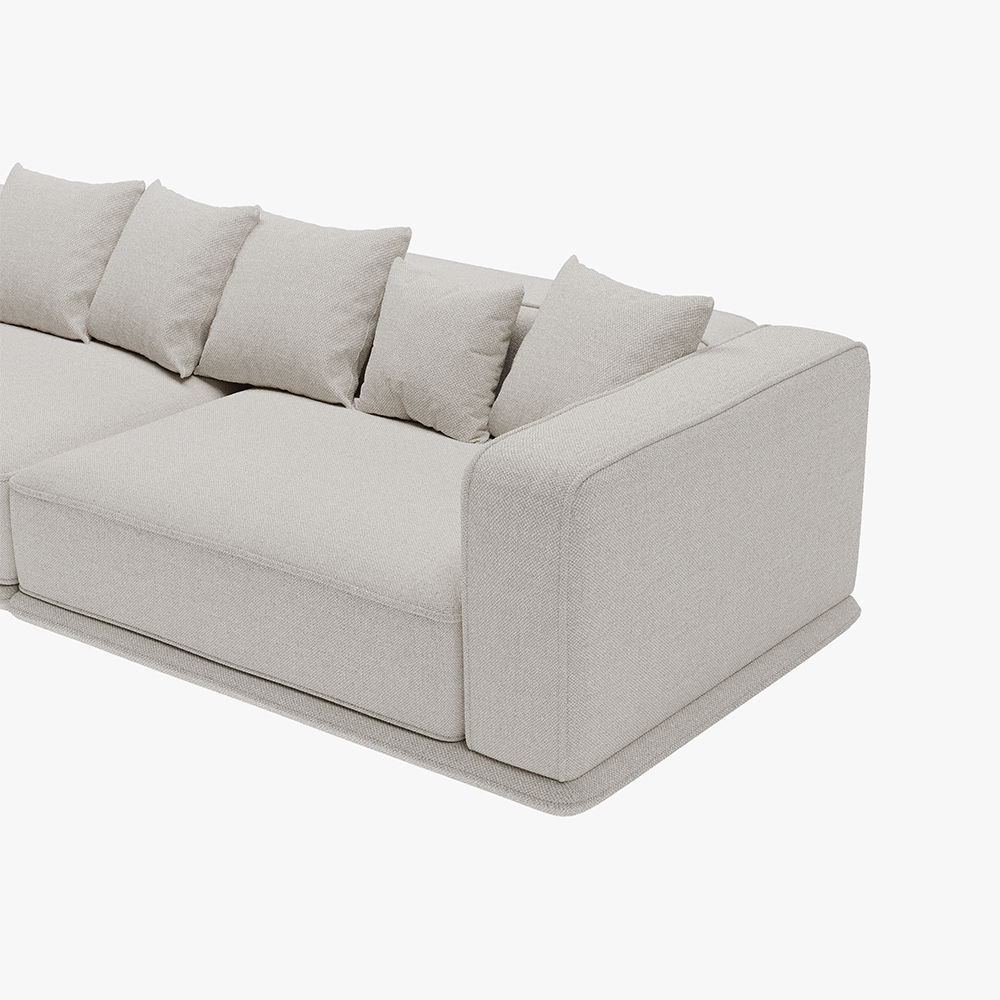 Beige Lamb Fleece Sectionals