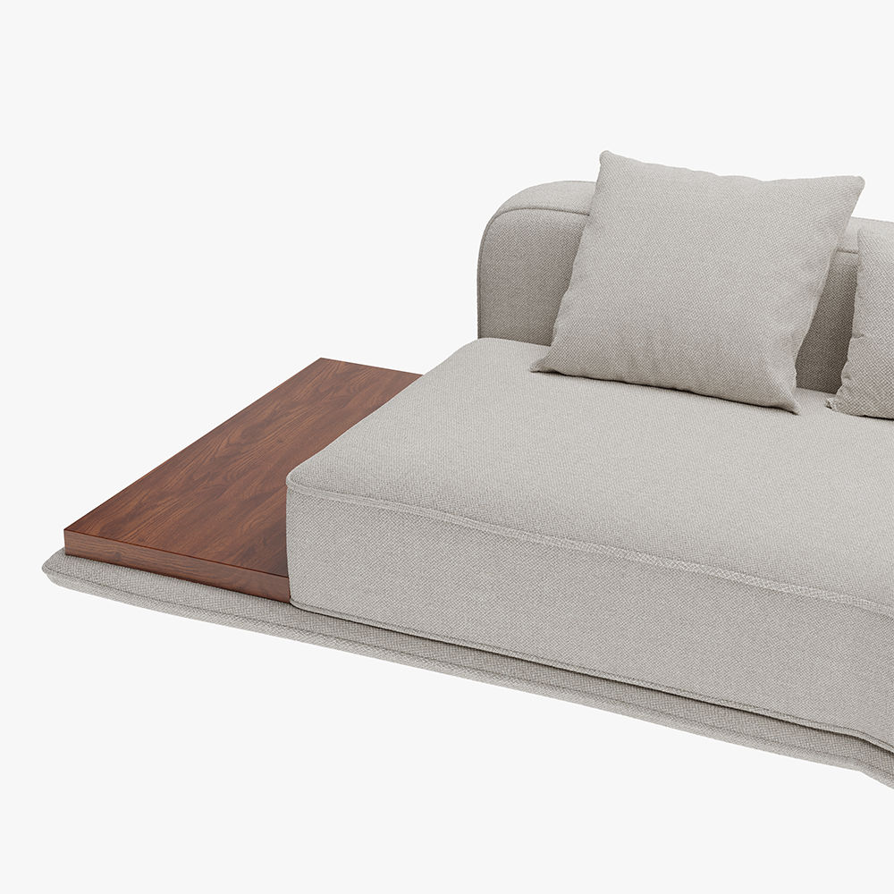 Beige Lamb Fleece Sectionals
