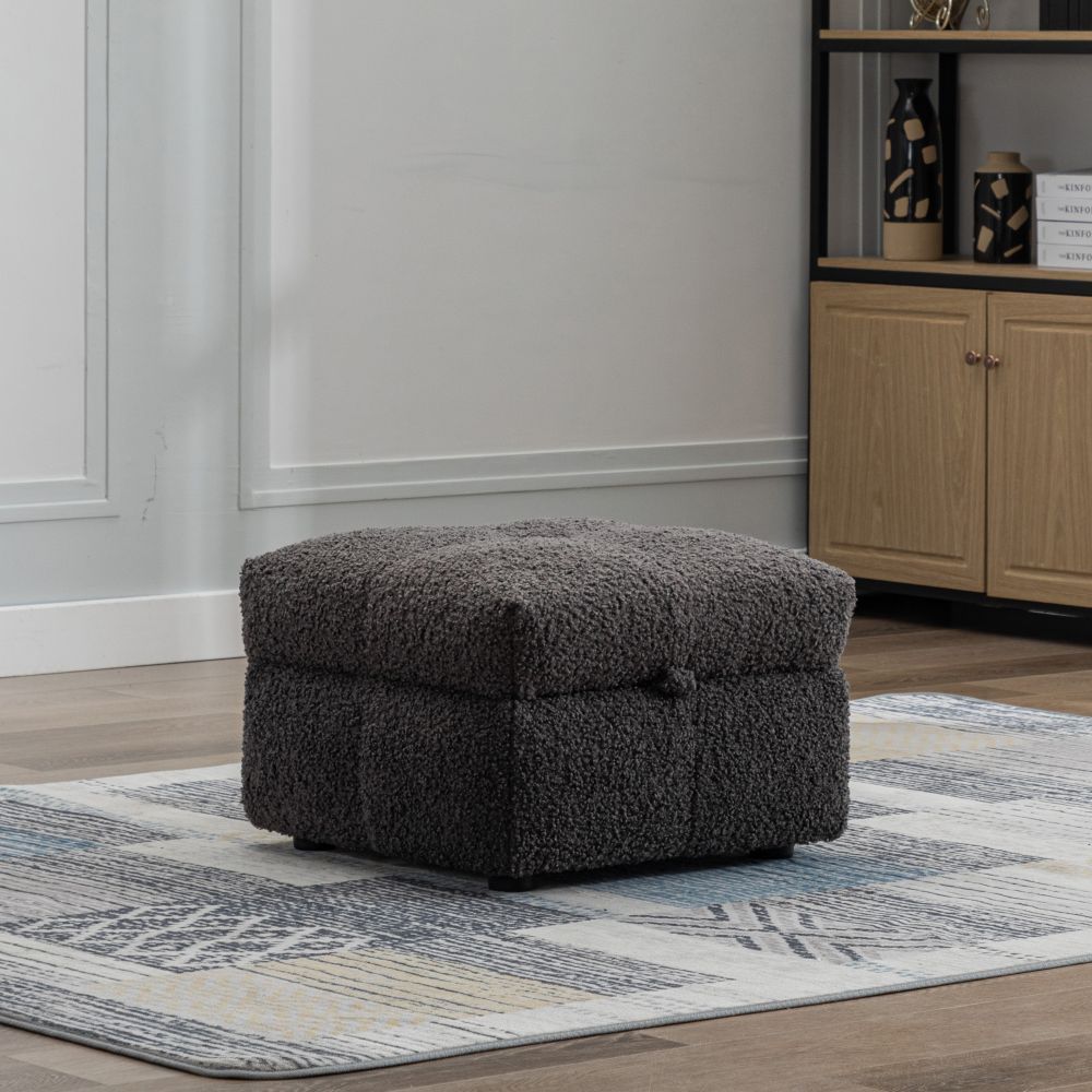 3 Seaters Dark Gray Boucle Sectionals