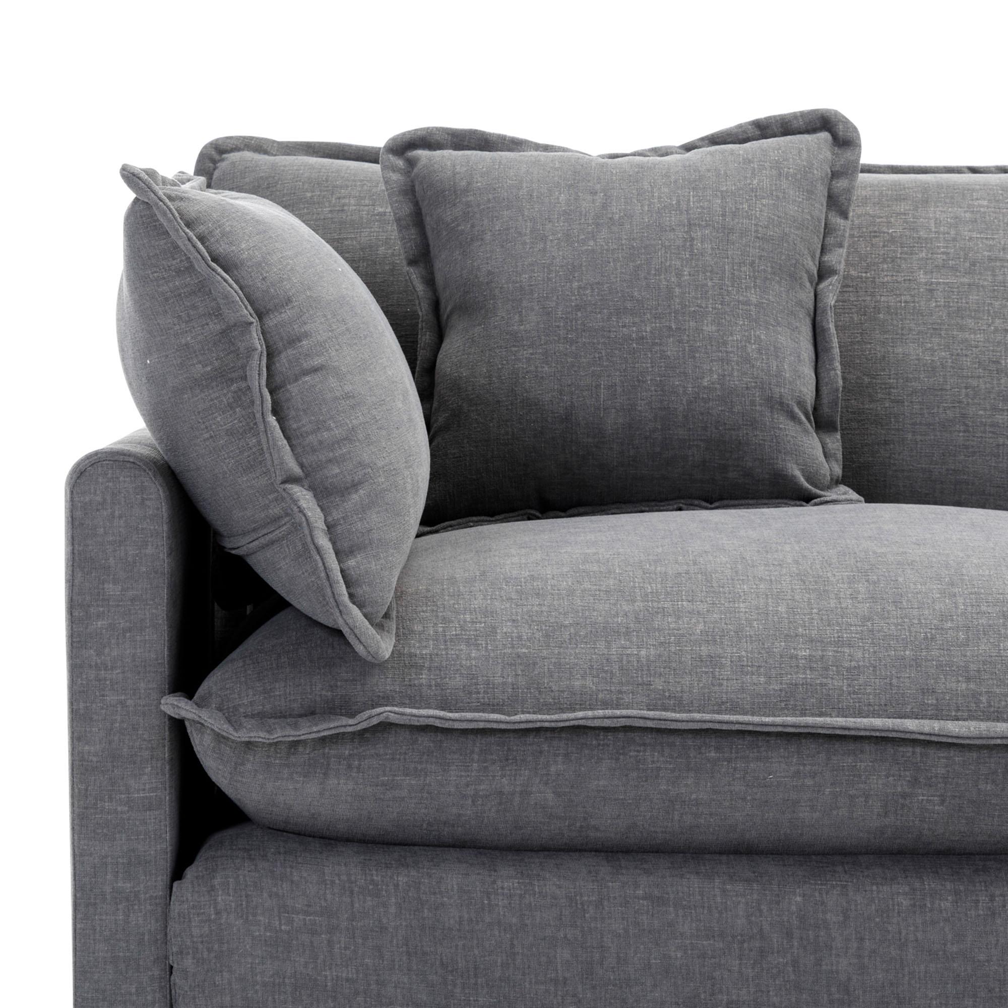 Modern Minimalist Gray Fabric Sectionals