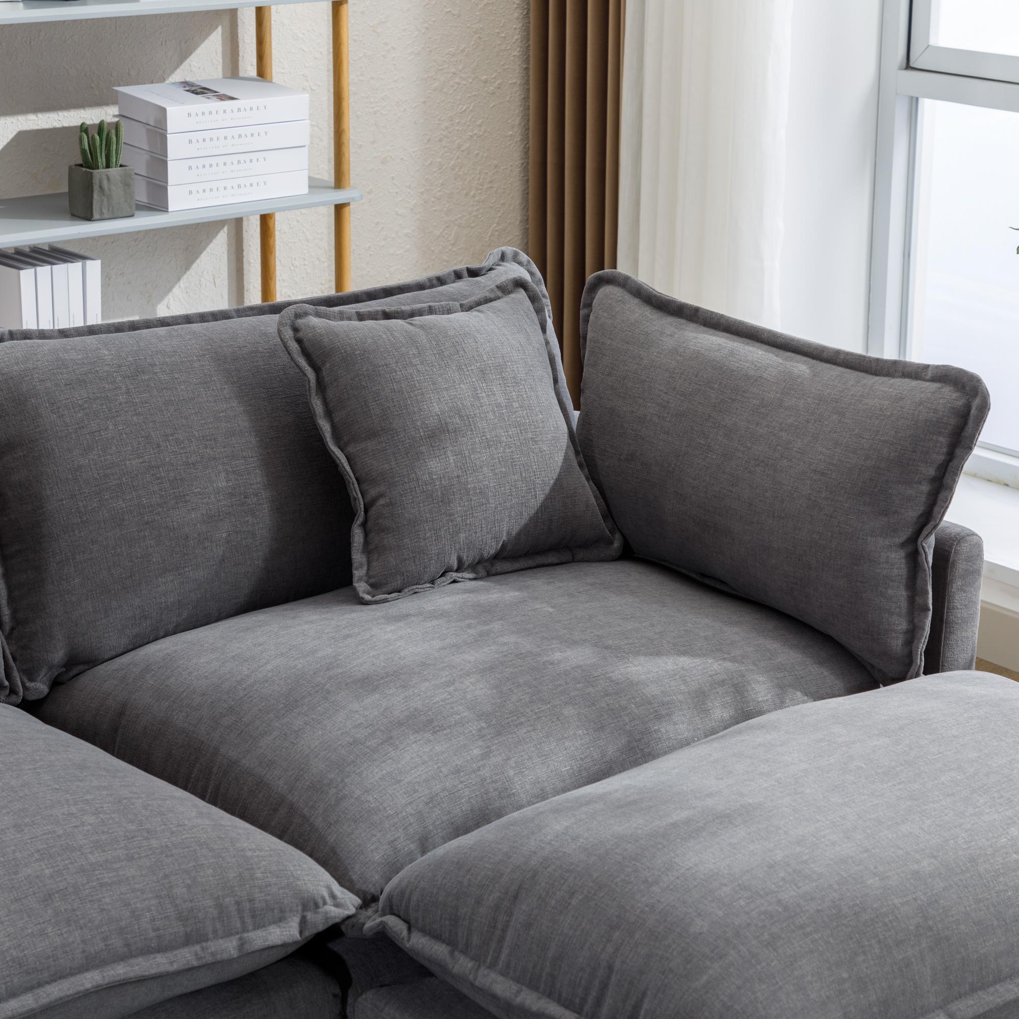 Fabric Gray Fabric Sectionals
